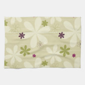 Retro Floral achtergrond Theedoek (Horizontaal)