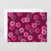 Retro Floral Briefkaart (Voorkant / Achterkant)