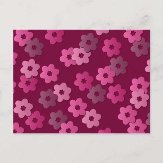 Retro Floral Briefkaart (Voorkant)