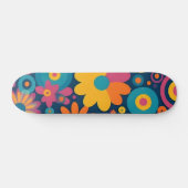 Retro Floral Burst Skateboard (Horizontaal)