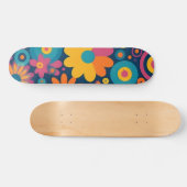 Retro Floral Burst Skateboard (Horizontaal)