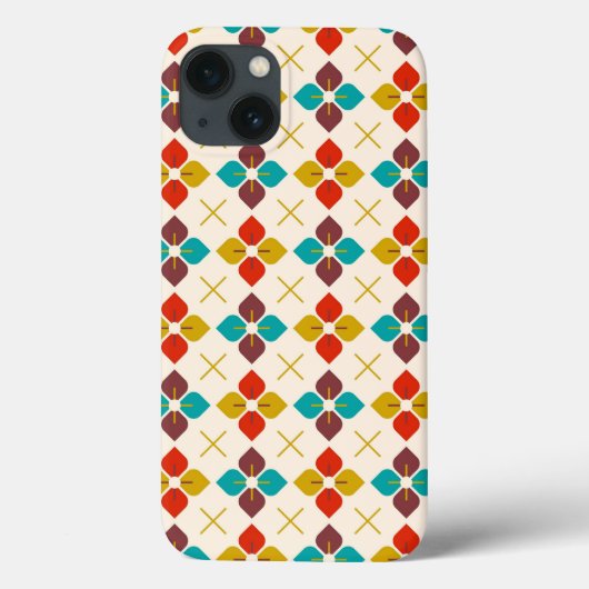 Retro Floral Case-Mate iPhone Case (Achterkant)