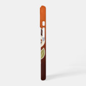 Retro Floral Coffee Cup iPhone 16 Hoesje (Linkerkant)