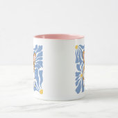 Retro Floral Corgi Lover Roze & Paarse Koffie Mok (Midden)