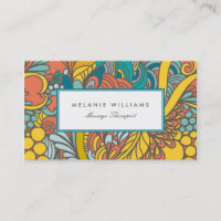 Retro Floral Design Visitekaartjes