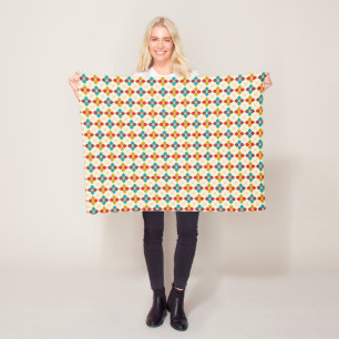 Retro Floral Fleece Deken