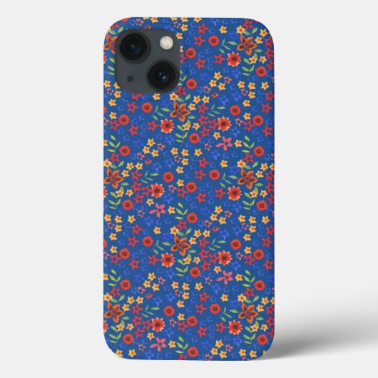 Retro Floral Imprimer sur Coque bleu-coque ipad (Verso)