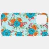 Retro Floral iPhone 13 Pro Max Coque (Verso (horizontal))