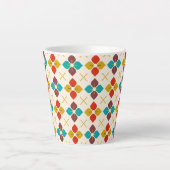 Retro Floral Latte Mok (Voorkant)