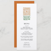 Retro Floral Logo - Menu Mariage (Devant / Derrière)