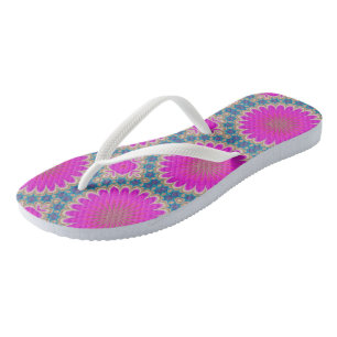 Retro Floral Mandala Psychedelic Flower Teenslippers