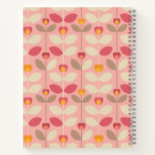 Retro Floral Motif Monogramme Journal (Dos)
