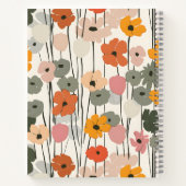 Retro Floral Motif Monogramme Journal de jardinage (Dos)