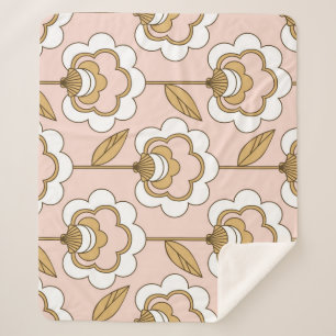 Retro floral: naadloos patroon. sherpa deken