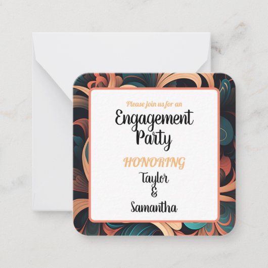  Retro Floral Notitiekaartje (Voorkant)