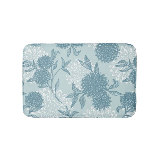 Retro Floral Patroon 2 2 Badmat (Voorkant)