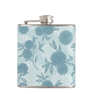 Retro Floral Patroon 2 2 Heupfles