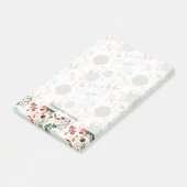 Retro Floral Patroon 2 2 Post-it® Notes (Schuin)
