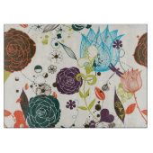 Retro Floral Patroon 2 2 Snijplank (Voorkant)