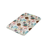 Retro Floral Patroon 2 Badmat (Gekanteld)