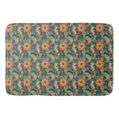 Retro Floral Pattern Badmat (Voorkant)