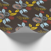 Retro Floral Pattern Cadeaupapier