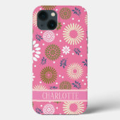 Retro Floral Pattern Case-Mate iPhone Case (Achterkant)