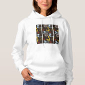 Retro Floral Pattern Hoodie (Voorkant)