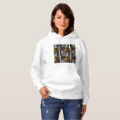 Retro Floral Pattern Hoodie (Voorkant volledig)