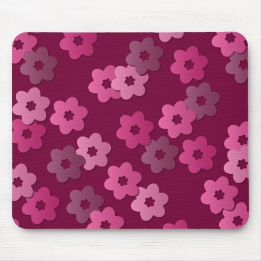 Retro Floral Pattern Mousepad Muismat (Voorkant)