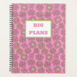 Retro Floral Pink Planner
