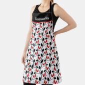 Retro Floral Roos Hips Red & Black Schort (Insitu)