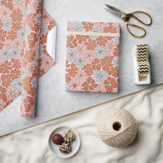 Retro Floral Seamless Pattern Cadeaupapier