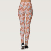 Retro Floral Seamless Pattern Leggings (Achterkant)
