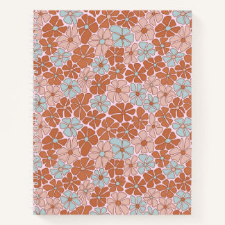 Retro Floral Seamless Pattern Notitieboek