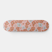 Retro Floral Seamless Pattern Skateboard (Horizontaal)