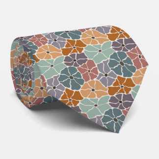 Retro Floral Spring Garden Stropdas