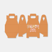 Retro Floral twee groovy 2e verjaardag Favor Box Bedankdoosjes (Uitgevouwen)