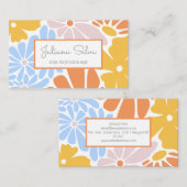 Retro Floral Visitekaartje (Voorkant / Achterkant)