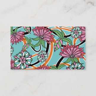 Retro Floral Visitekaartje