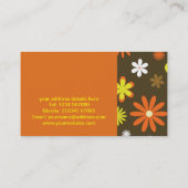 Retro Floral Visitekaartje (Achterkant)