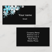 Retro Floral Visitekaartjes Sjabloon (Voorkant / Achterkant)