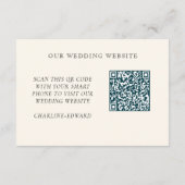  Retro Floral website | RSVP QR-code Informatiekaartje (Achterkant)