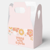 Retro Floral Young Wild Drie Bedankdoosjes (Geopend)