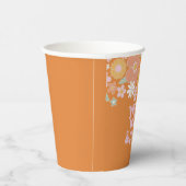 Retro Floral Young Wild Driedaagse Cups Papieren Bekers (Rechts)