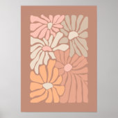 Retro florale abstracte kunst poster (Voorkant)