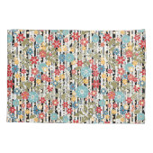 Retro, florale retro kussensloop (Achterkant)