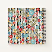 Retro, florale retro notitieboek (Achterkant)