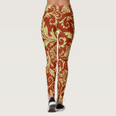 Retro florals:  patroonachtergrond. leggings (Achterkant)