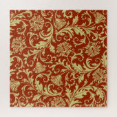 Retro florals:  patroonachtergrond. legpuzzel (Horizontaal)